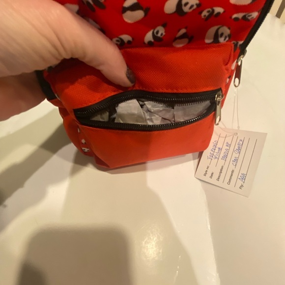 PAW NYC RED DOGGIE BACKPACK WITH PANDAS NEW WITH TAGS - Picture 4 of 10